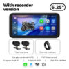 1d3a7d89926deaea Portable 6.25 inch IP67 Waterproof Motorcycle GPS Navigation Wireless Carplay Android Auto DVR Drive Recorder Moto Monitor WIFI