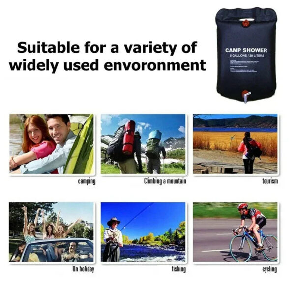 1d3ed1e4df98f3c6 Outdoor Shower Bags 20/40L Foldable Solar Shower Bag Outdoor Bath Water Bag Camping Sun Compact Heated Water Shower Bags Scrubbi