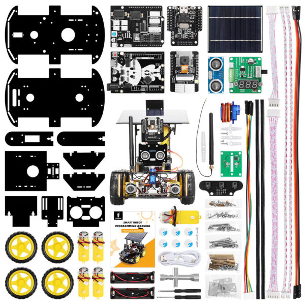 1d41493e01b4f2ce Programmable Robot Car for Arduino Profesional ESP32 Cam Solar Tracking and Charging Set DIY Electronics Project Robotic Kit