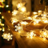 1d4e22a3ed2f43f3 10M Snowflake Fairy Snow LED String Lights USB/Battery Operated for Garden Christmas Bedroom Wedding Camping Tent Decor