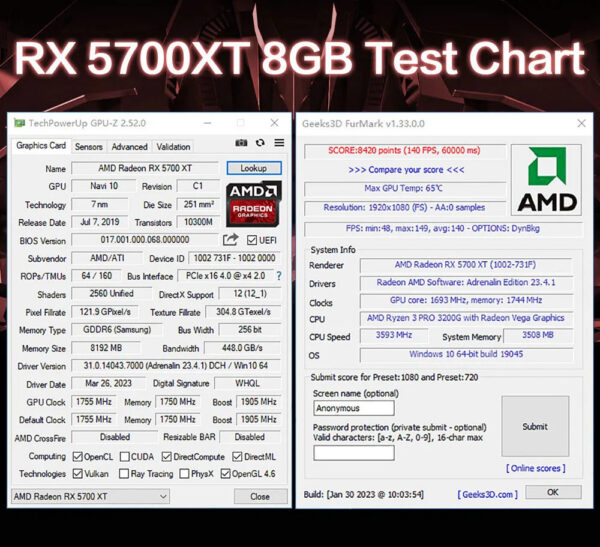 MLLSE AMD RX XT 8GB Placa De Graphics GPU GDDR6 256-bit 7nm game Video Card rtx 5700 xt 8gb Support Desktop CPU