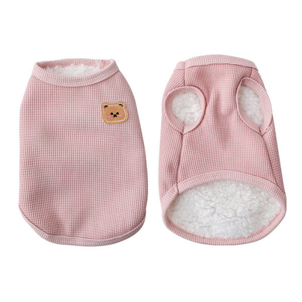 1d60d197ddc33bd3 Bear Thickened with Veet Dog Clothes Cat Solid T-shirt Clothing Dogs Thin Small Fashion Chihuahua Pug Pet Vest York