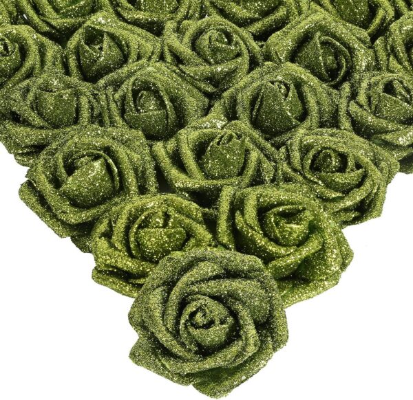 1d7166470e1704a2 IPOPU Artificial Flowers, 25pcs Foam Glitter Roses Glitter Foam Rose Foam Rose with Stem for DIY Wedding Bridal Bouquet Home Party Decoration(Coffee)