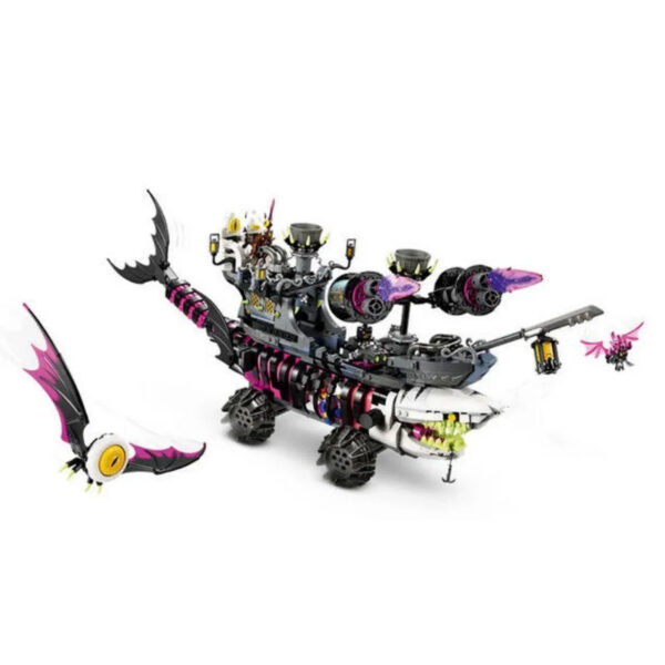 2023 New 71469 Dream Nightmare Shark Building Blocks Bricks Set Ship Monster Vehicle Toy Creative Play Gift for Kid