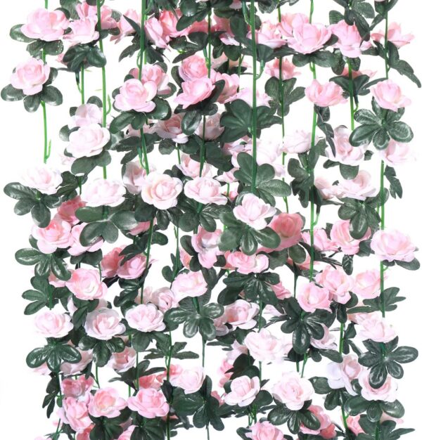 1d74db326d470f92 PARTY JOY 5pcs 41Ft Flower Garland Fake Rose Vine Artificial Flowers Hanging Rose Ivy Hanging Baskets Wedding Arch Garden Background Decor