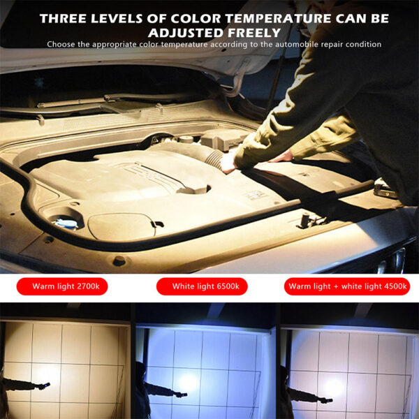 Detaig Tools Car Paint Finish Lamp 500LM 2400mAh Scan Swirl Magnetic Grip Multifunction Auto Repair Working Lights