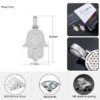 New Moissanite Iced Out Bling Hamsa Hands Pendants Necklaces S Sier Charm For Men Women Hip Hop Jewelry Passed Diamond Test