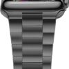 1d8d89430db2e450 iiteeology Compatible with Apple Watch Band 49mm 45mm 44mm, Upgraded Solid Business Stainless Steel Band for Apple iWatch Series 9/8/7/Ultra,Space Gray