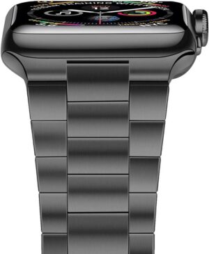 iiteeology Compatible with Apple Watch Band 49mm 45mm 44mm, Upgraded Solid Business Stainless Steel Band for Apple iWatch Series 9/8/7/Ultra,Space Gray