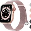 1d914c30a6a8d8bd OULUOQI Compatible with Apple Watch Band Series 9, Ultra/Ultra 2, SE 8 7 6 5 4 3 2 1 38mm 40mm 41mm 42mm 44mm 45mm 49mm Women and Men, Stainless Steel Milanese Loop Magnetic Clasp Replacement for