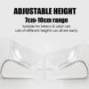 Raised Cat Bowl with Stand, 15° Tilted Cat Bowls for Kittens Elevated Cat Bowl Anti Vomiting Double Cat Bowls Plastic Transparent Cat Feeding Bowl