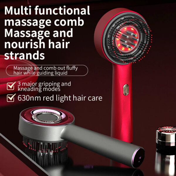 1dd224578765c7b6 Electric Vibration Massage Comb Red Light Therapy Hair Growth Massage Scalp Brush Anti Hair Loss Liquid Oil Applicator Hair Care