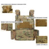 New combat vest 6094 quick detachable light laser cut tactical vest black gear to carry Protective plate