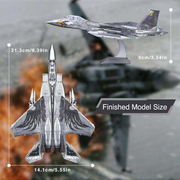 1de6cf478416bc2f Piececool 3D Metal Puzzles F-15 Assembly Model Kits Adult DIY Fighter Aircraft Jigsaw for Collection Birthday Gifts
