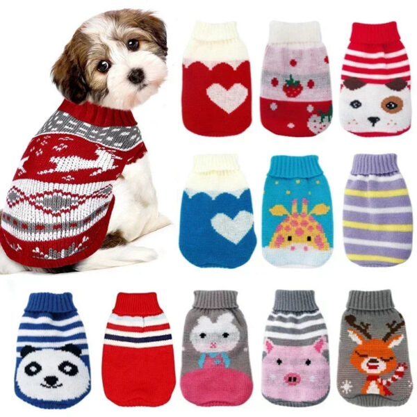 1ded57b89a1163da Warm Small Dog Coats Jacket Winter Clothes for Dogs Cats Clothing Chihuahua Cartoon Pet Sweater Costume Apparels