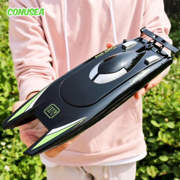 2.4G Radio Rc 30Km/h Racing Boat High Speed Speedboat 20Mins Battery 2 Ch Dual Motor Waterproof Remote Control Ship Toy Boy