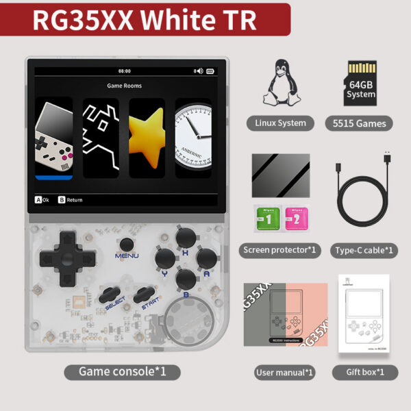 1df19c01763599c6 ANBERNIC RG35XX Plus/RG35XX Retro Handheld Console 3.5″ IPS Screen Linux Portable Video Game Player Support HD-M-I TV Outpu