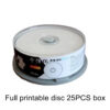 25PCS/BOX Ritek Printable Blank Recordable Compact 700MB/80min/52x CD-R Vinyl Black Media Disc