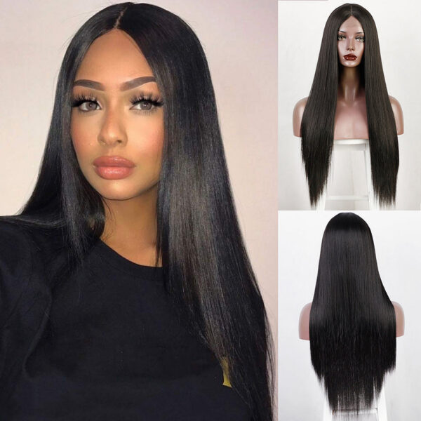 1e086b24f06c6873 I's a wig Long Straight White Cosplay Synthetic Wigs Women 60 613 Blonde Grey Pink Black Color for Daily Party Lolita