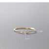 Modian Real 925 Sterling Silver Simple Thin Clear CZ Finger Rings Adjustable 14K Gold Ring For Women Wedding Jewelry Gifts