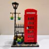 1460PCS London Red Telephone Booth Street View Series Men and Women Puzzle Building Blocks Toy Gift 21347