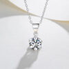 NeeTim 4ct 10mm Moissanite Necklace For Women Sterling Sier with Gold Plated Lab Diamond Pendant Wedding Party Jewelry