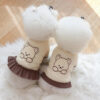 Cute Couple Clothes Dresses Waffle Cat Dog Shirt Puppy Pet Skirt Clothing For Dogs Cats Chihuahua Yorkie