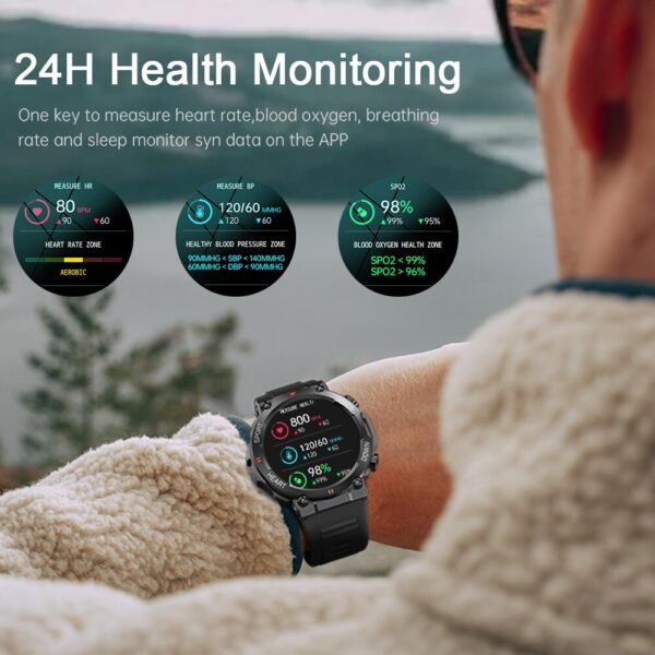 1e546df7c2d91eb0 MELANDA 1.39 Inch HD Bluetooth Call Smart Watch Men Sports Fiess Tracker Heart Monitor 400mAh Smartwatch For Android IOS K56