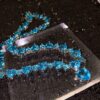 HOYON New Full Diamond style Inlaid Swiss Topaz Blue Color Treasure Heart-Shaped Necklace Jewelry for Women