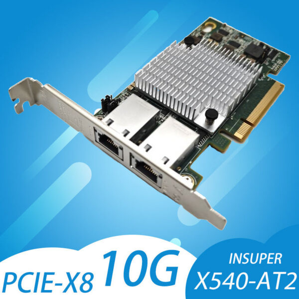 10G Double Port Ethernet Card X540-T2 PCIE-X8 X16 Nework Extend Adapter Support For Synology NAS And Others