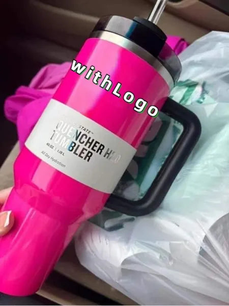 1e7cba628d8d8d33 Gold Chocolate Black Chroma Mugs New 40oz H2.0 Handle Insulated Tumblers Lids Straw Stainless Steel Coffee Termos Cup With