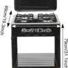 1e849c954baf0c63 4 Burner Gas Stove Portable Outdoor Stove with Removable Storage Stand, Heavy Duty Stainless Steel Propane Gas Cooker with Wind Blocking Cover for Camping Picnic Home RV Cooking (no hose)