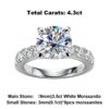 1ea10b205019f23a AnuJewel 4.3cttw D Color Moissanite Engagement Sterling Sier Gold Plated Lab Created Diamond Wedding Band Rings