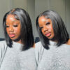 13x5x2 Straight BOB for Women Pre Plucked T Part Wigs Brazilian Lace Human Hair Wig Perruque Cheveux Humains