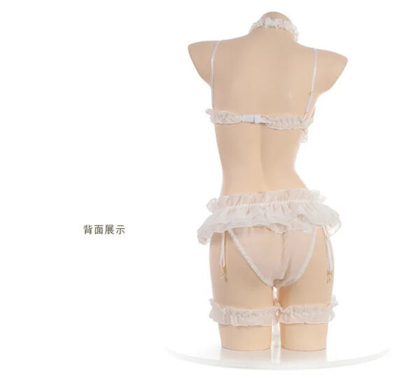 Japanese Women Sex Lingerie Set Bdsm Clothing Lace Ruffle Sex Underwear Kawaii Costume Garter Maid Transparent Exotic Sleepwear