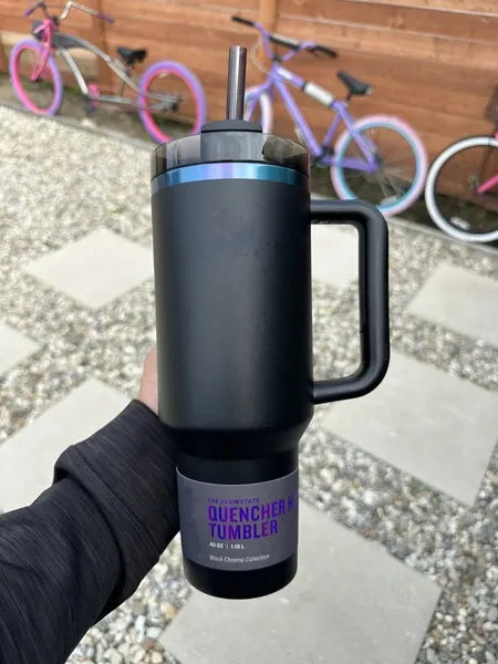 1ec49518e39474a3 Gold Chocolate Black Chroma Mugs New 40oz H2.0 Handle Insulated Tumblers Lids Straw Stainless Steel Coffee Termos Cup With