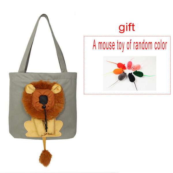 Lion Shape Cat Bags Adjustable Soft Carriers Outgoing Travel Pets Handbag Portable Breathable Pet Canvas Bag