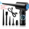 1f034001e39a8eaa Portable Mini Car Duster Strong Suction Power Handheld Vacuum hine Rechargeable Basic Version 5 Nozzles