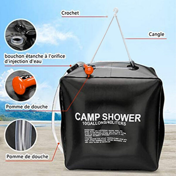1f0aa1bd85575d28 Bags 40L Head Solar Power Fast Heating Shower Camping Fishing Hiking Water Storage Bathing Bag