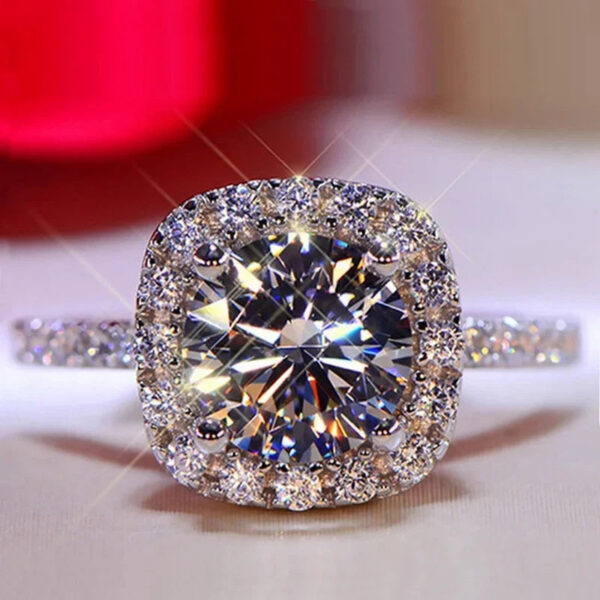 1f1a112a61c05f9a Classic Sier Color Engagement Wedding Rings for Women Fashion Metal Inlaid White Zircon Stones Bridal Ring Jewelry