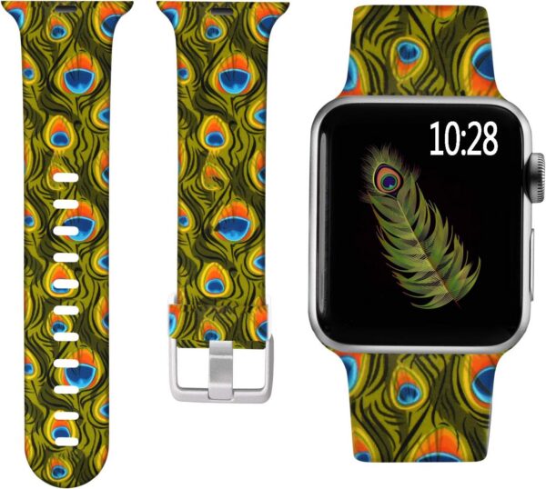 Laffav Compatible with Apple Watch Band 41mm 40mm 38mm iWatch Series 9 & Ultra 2 & SE & Ultra & Series 8/7/6/5/4/3/2/1 for Women Men, Colorful Jellyfish, M/L