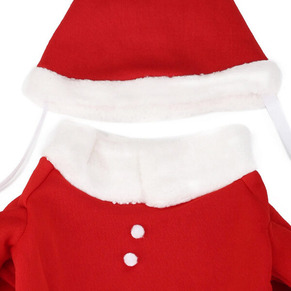 Pet Funny Xmas Clothing Warm Fleece Coat Puppy Dog Fashion Christmas Clothes Santa Claus Standing Costume New