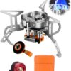1f5dc447f5ddf357 Camping Gas Stove 6600W, Portable Outdoor Camping Furnace, Folding Wild Camp Gas Burner, Backpacking Stove Suitable for Hiking, Camping, Trekking and Picnic