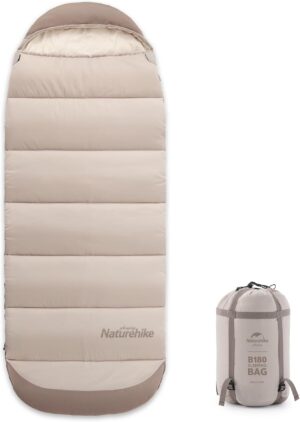 Naturehike Lightweight Mummy Sleeping Bag for Adults - Warm Cotton, Spliceable, Perfect for Outdoor Camping & Hiking