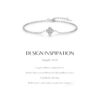 MODIAN 925 Sterling Silver Exquisite Lucky Four Leaf Clover CZ Link Chain Stackable Sweet Bracelet For Women Daily Fine Jewelry