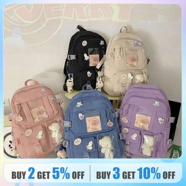 1f937934dcd3dd2a Popular Pink Purple Color Girls High School Student Backpack Bags