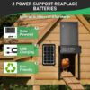 Auto Coop Automatic Solar Powered USB Charging Chicken Door 4 Modes with Timer & Light Senso
