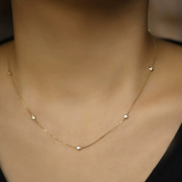 1fb6abb3a3c1bcc4 JKeli 100% S Sterling Round Zircon Bead for Women Gold Sier Color Korea Clavicle Chain Necklace Trendy Jewe