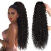 1fc8ca948608d132 Curly Extensions Clip in Synthetic Drawstring Ponytail Wig Long 32Inch Water Wave Afro Pony Tail Women Hairpiece False