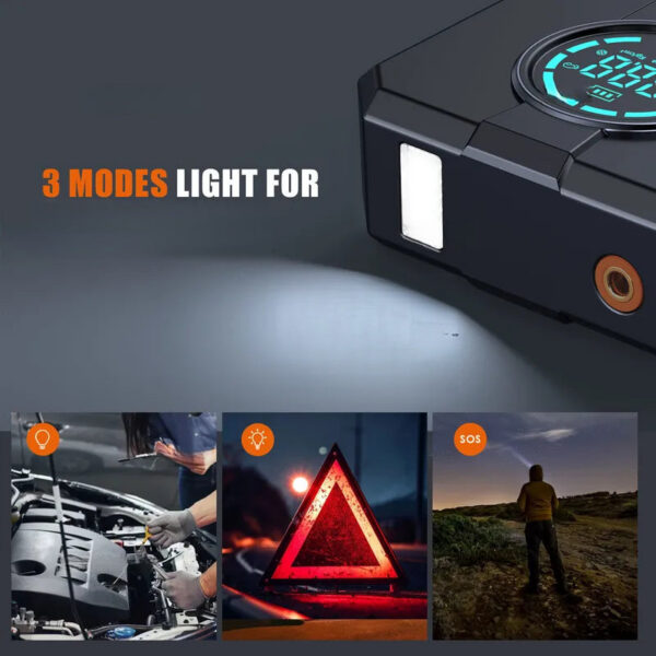 1fcab3489547eed2 6 In 1 Car Jump Starter Pump Portable Air Compressor Power Bank Cars Battery Starters Starting Auto Tyre Iator